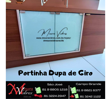 PORTINHA DUPLA  DE GIRO ARMÁRIO PORTA